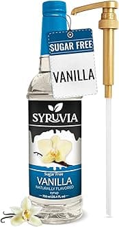 Sugar Free Vanilla Syrup for Coffee – Zero Sugar Vanilla Coffee Syrup, for Lattes, Drinks & Beverages – 25.4 fl oz, With Pump