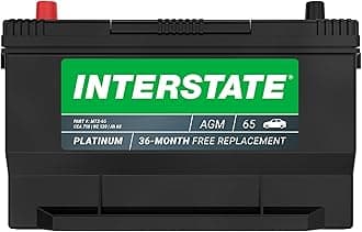 - Interstate Batteries Automotive Battery 12V 68Ah (Group Size 65) 750CCA SLI AGM Auto Battery Replacement for Cars, SUVs, Sedans, Trucks (MTX-65)