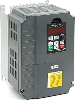 10HP 7.5KW VFD Single-Phase to 3-Phase Converter, Used on≤7.5HP(5.5kW) 34 Amps 200-230V 3-Phase Motor, Input/Output 200V-230V,Variable Frequency Drive
