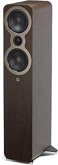 3050c Floorstanding Speakers - Pair - 2x 5.5 Continuous Curved Cone Bass Driver, Point-to-Point Braced, HPE (Pressure Equalised) Cabinet, Stereo Speakers for Home Theatre (Claro Walnut)