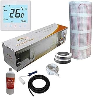 Electric Underfloor Yellow Box Heating kit 150w - 8.0m2 - White WiFi Thermostat