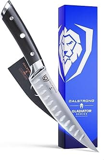 Fillet Knife - 6 inch - Gladiator Series Elite - High Carbon German Steel - Black G10 Handle - Sheath Included - Razor Sharp Kitchen Knife - Boning Knife Gift - NSF Certified