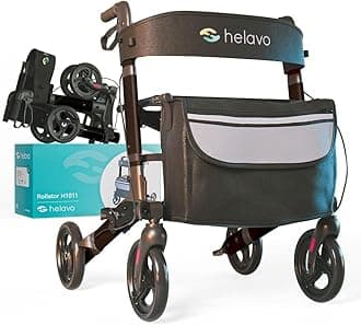 Helavo Foldable Premium Rollator - Lightweight Aluminium - Maximum Mobility in Home and Outdoor Use