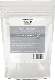 Xanthan Gum 100g Powder Thickener Stabiliser Ideal for Making Soups Sauces Gluten Free Baking Ice Cream Vegan Vegetarian Gluten Free Halal Kosher Non-GMO Resealable Pouche