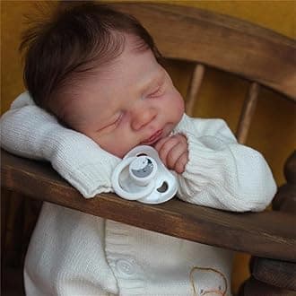 Zero Pam Realistic Baby Boy Reborn Dolls with Hair, 18 Inch Lifelike Newborn Silicone Baby Doll with Soft Cloth Body Poseable Vinyl Limbs, Real Sleeping Reborn Baby Dolls That Look Real for Girls