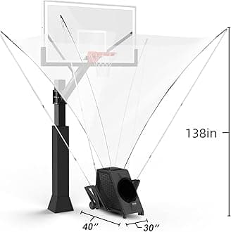 Portable Basketball Shooting Machine – 360° Adjustable Automatic Rebounder & Shot Trainer for Home, Driveway, and Solo Practice