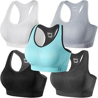 FITTINRacerback Sports Bras for Women - Padded Seamless High Impact Support for Yoga Gym Workout Fitness