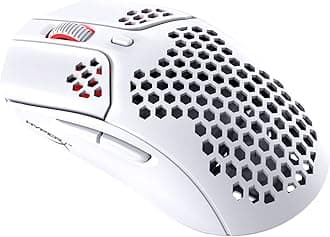 Pulsefire Haste – Wireless Gaming Mouse – Ultra Lightweight, 62g, 100 Hour Battery Life, 2.4Ghz Wireless, Honeycomb Shell, Hex Design, Up to 16000 DPI, 6 Programmable Buttons – White and Pink