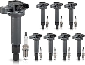 ENA Set of 8 Ignition Coil Pack and Spark Plug Compatible with Toyota Lexus 4Runner Tundra Land Cruiser Sequoia GS430 GX470 LS430 LX470 SC430 2001 2002 2003 2004 2005-2009 4.3L 4.7L V8 UF230