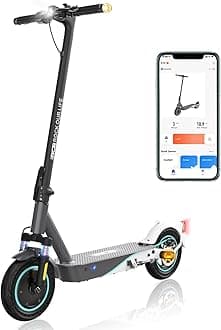 Electric Scooters Adults, Max 25 km/h, 300W-500W Motor, 7.8-11.4AH Battery, 8.5''-10'' Solid Tires, APP Control, Max Load 120 kg, 3 Speed Settings Foldable, Double Brake, Double Shock Absorbers