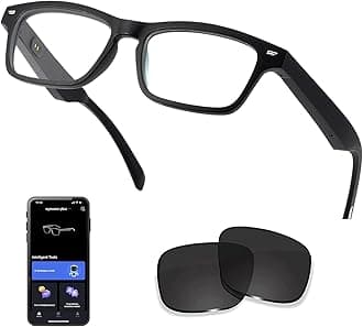 Smart Glasseswith AI,Bluetooth Music Glasses with 130+ Translation,Anti-Blue Light/UV400 Lenses,Audio Eyewear with Music play/Hands-Free Calling,Multifunctional Headphones glasses for Men Women