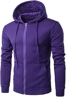 GenericSweatshirt for Mens Fashion Solid Zipper Hoodie Coats Drawstring Fitted Sport Casual Pullover Sweater Sweatshirts