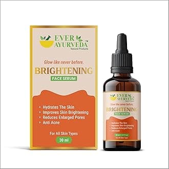 Brightening Face Serum by Ever Ayurveda | Reduces Hyperpigmentation & Blemishes | Made Using Green Tea Extract, Lactic Acid, Hyaluronic Acid, Niacinamide & Kojic Acid | All Skin Types | Unisex | 30 ML