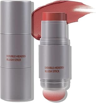 Boobeen Cream Blush Stick, Double-head, Lightweight Long-lasting Color Natural Blush Makeup Stick, Multi Face Blush for Cheek, Lip and Eye, Dewy Finish for All Skin Tones