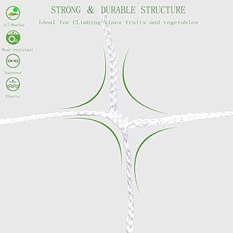 BaseGoal All-Weather Trellis Netting Mesh Plant Garden Vine Growing Flexible String Net (6" Mesh ployester, 5' Wx 30'L)