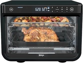 Ninja DT202BK Foodi 8-in-1 XL Pro Air Fry Oven, Large Countertop Convection and Digital Toaster Oven, 1800 Watts, Black, 12 in.