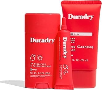 Duradry 3-Step System - Formulated to fight Excessive Underarm Sweating, Hyperhidrosis, Block Sweat & Odor - Antiperspirant Deodorant Stick, Sweat Minimizing Gel, Deodorizing Body Wash - Barca