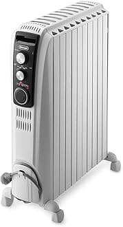Delonghi Dragon-4 TRD4 1025T Oil Filled Radiator with Timer, 2.5 KW, White