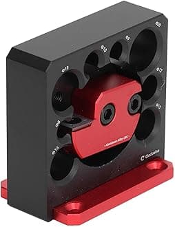 TUWEI Woodworking Dowel Jig Kit, 8 Hole Adjustable Carbide Inserts Dowel Maker Jig, High Speed Electric Milling Solid Wood Round Rod Woodworking Auxiliary Tool