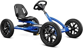 Berg Toys Buddy Blue Pedal Go Kart for Kids - Adjustable Ride On Toy for Ages 4-8 - Go Karts With BFR System, Outdoor Pedal Car for Adults and Children