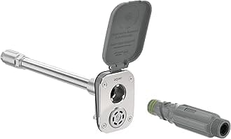 House Hydrant V2+ Frost Free Outdoor Faucet, Anti Siphon Valve with Quick Connect, Frost Proof Flush Wall Hose Bib, 12 inch Stem, 13-1/2 inch Install Depth, Slate Gray