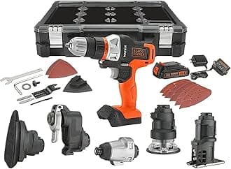 20V MAX MATRIX Drill, Power Tool Combo Kit, 6-Tool Set, Cordless Tool Set (BDCDMT1206KITC)