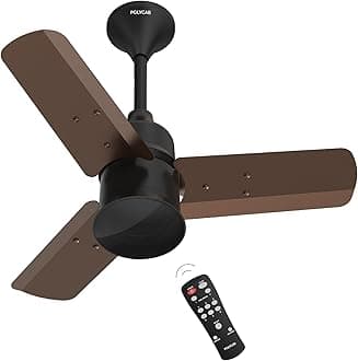 Silencio Mini 600mm 5-Star BLDC, Remote Ceiling fan for home| 55% Energy Saving, 100% Copper, High Speed, 25 Speed Setting, Reversable & Timer | 4-yr Warranty【Pearl Brown】