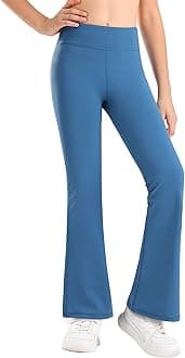 Stelle Girl's Flare Leggings High Waisted Yoga Pants Bootcut Dance Casual Pants Activewear Kids Bell Bottoms