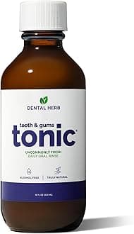 Tooth & Gums Tonic, Natural Professional Strength Oral Rinse with Essential Oils & Botanicals - Alcohol-Free Mouthwash for Gum Health & Fresh Breath by Dental Herb (532ml)