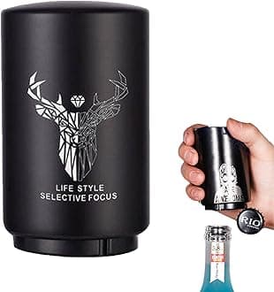 Father's Day Gift for Dad, YUDANSI Push Down Bottle Opener, Automatic Beer Openers, Stainless Steel Bottle Cap Mover, Funny Kitchen Gadgets, Beer Bar Accessories Gifts for Him BF, Magnetic Corkscrew