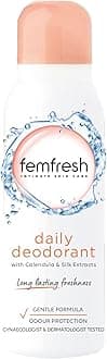 Femfresh Daily Freshness Intimate Deodorant, Gentle Vaginal Odour Protection Spray for Women, Long-Lasting 12-Hour Freshness, Hypoallergenic, pH Balanced & Soap-Free, Safe for Sensitive Skin, 125 ml