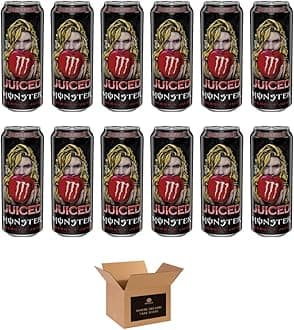 Monster Energy Drink Flavours | Juiced, Zero Sugar, Ultra, Monarch, Fiesta Mango, Strawberry Dreams, VR46, Punch | High Caffeine Sports Energy Drink (Bad Apple - 500ml x 12Pack)