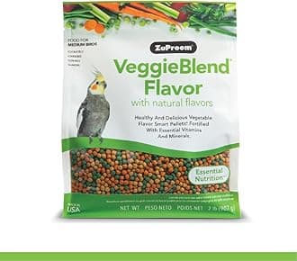 ZuPreem VeggieBlend Flavor with Natural Flavours Medium Bird Food 907-Gm,All Life Stages
