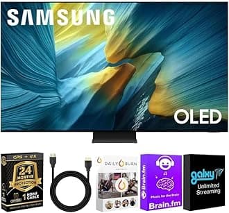 Samsung QN55S95FAFXZA OLED S95F 55-Inch QD-OLED 4K Smart TV with Quantum Dot HDR Pro, Glare-Free Screen, 165Hz Refresh Rate, Dolby Atmos, Alexa Built-in + UAX HDMI Cable + CPS 2-Year Protection Plan
