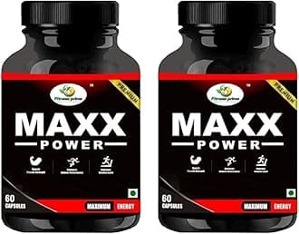 Fitness Prime Maxx Power Natural Ayurvedic Helps to Improve Strength Stamina Endurance | 120 Capsule (Pack of 2)