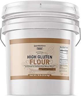 Unpretentious High Gluten Flour Baker, 3.5 Gallons, Artisan Bread, Bagels, Pizza