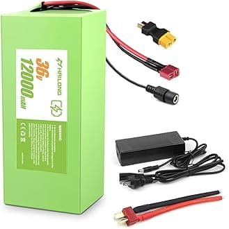 ​36V 12Ah Universal Power Cell - 12000mAh Rechargeable Battery Pack with Intelligent 42V 2A Power Adapter System (200W-750W Device Compatible)