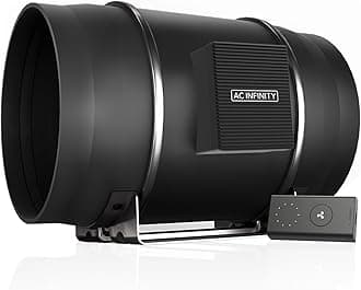 AC Infinity CLOUDLINE S12, Quiet 300mm Inline Duct Fan with Speed Controller - Ventilation Exhaust Fan for Heating Cooling Booster, Grow Tents, Hydroponics, 12-Inch