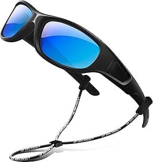 RIVBOS Kids Sunglasses Polarized UV Protection Flexible Rubber Glasses Shades with Strap for Boys Girls RBK037
