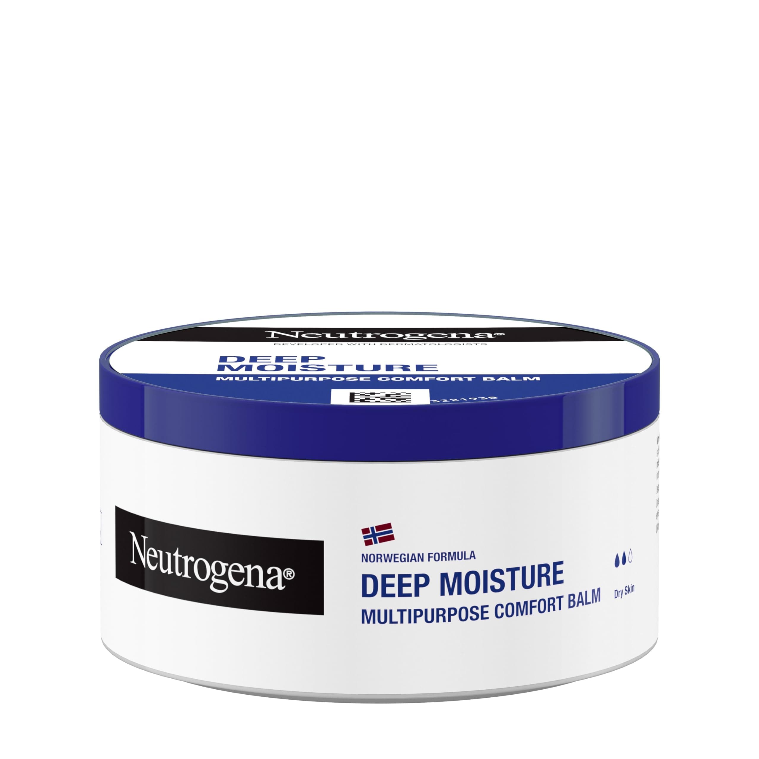 Neutrogena Norwegian Formula Deep Moisture Comfort Balm (1 x 300ml), Multipurpose Balm, Instantly Absorbing, Non-Greasy Body Cream Deeply Moisturises for 72-Hours, Suitable for Dry Skin