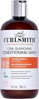 CURLSMITH Curl Quenching Conditioning Wash - Co-Wash Cleanser, Gently Moisturizes, Sulphate-Free Co-Wash, For All Curl Types, Vegan & Cruelty Free