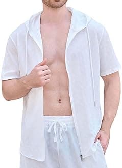 Men's Lightweight Casual Vest Summer Outdoor Loose Fit Zip Up Pure Color Sleeveless Jacket for Daily Streetwear