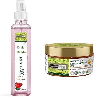 Organic and Natural Cow's Milk Yogurt & Honey Depigmentation Gel with Rose Water Toner for Face (Gulab Jal) | 50 ml + 250 ml