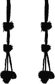 Car Paranda for Najar Battu Paranda for Home Parandi for Truck Pom Pom Parandi Set of 2 Black
