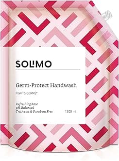 Amazon Brand - Solimo Germ-Protect Handwash Liquid, Refreshing Rose, 1500 ml