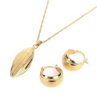 Ethiopian Jewelry Necklace Pendant Earring Set Joias Ouro 22k Gold Plated Arab Jewelry Sets