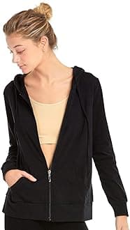 Women's Thin Cotton Zip Up Hoodie Jacket