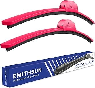 OEM QUALITY 16" + 16" Premium All-Seasons Durable Stable And Quiet Rose red Windshield Wiper Blades (Set of 2)