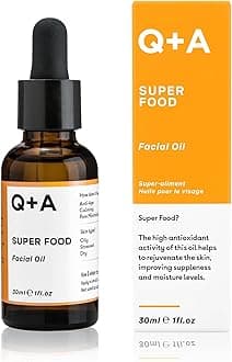 Super Food Facial Oil (30ml), Natural Vitamin-Rich Face Oil with Jojoba, Vitamin E Oil, Deeply Nourishes and Hydrates Dry, Sensitive, and Normal Skin, Boosts Skin Radiance and Glow
