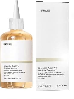 240ml Glycolic Acid 7% Exfoliating Toner，Glycolic Acid Ordinary Toner Keep Skin Moist Facial Exfoliation Hydrates Reduces Skin Blemishes